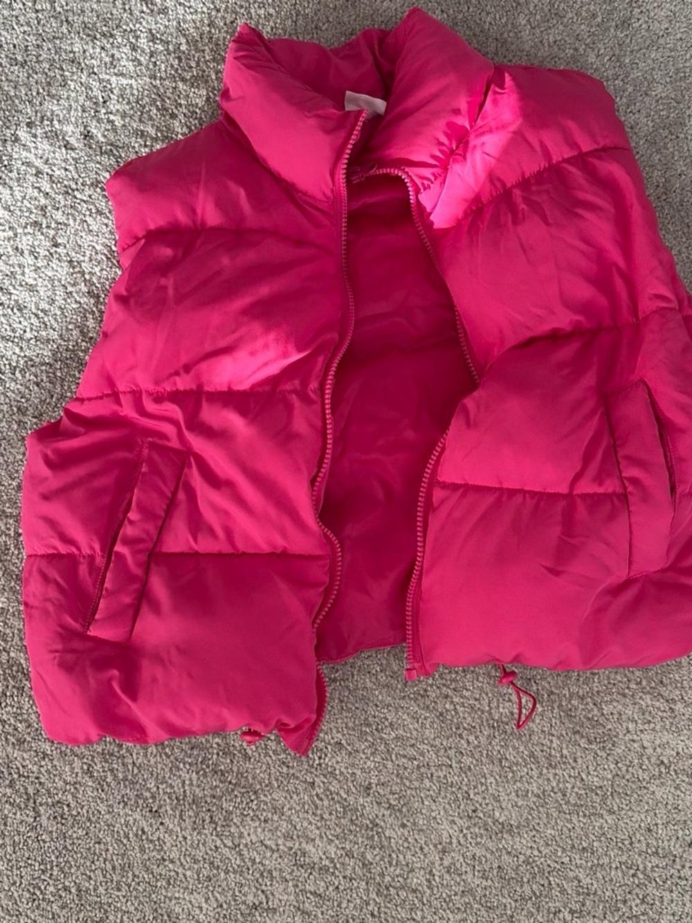 No Boundaries Hot Pink Puffer Vest for Kids